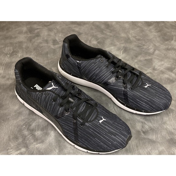 PUMA Turbulance Black Stripe Knit Running Shoes 187779-02 Men’s Size 13 US main image 9